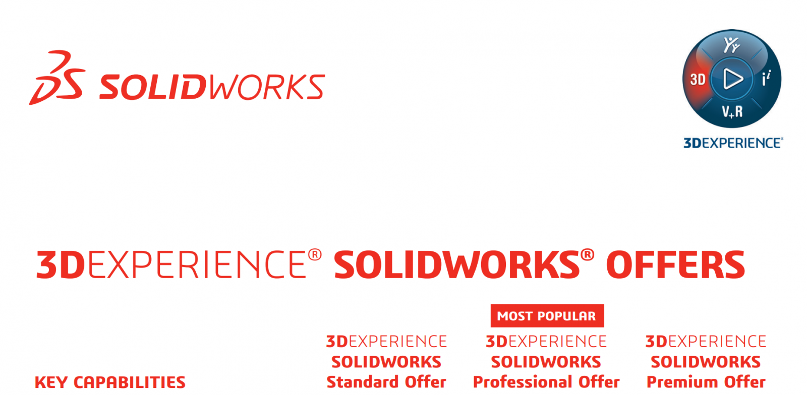 3DEXPERIENCE SOLIDWORKS Standard cung cấp