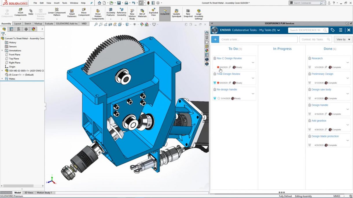 Lập kế hoạch dự án trong SOLIDWORKS Desktop